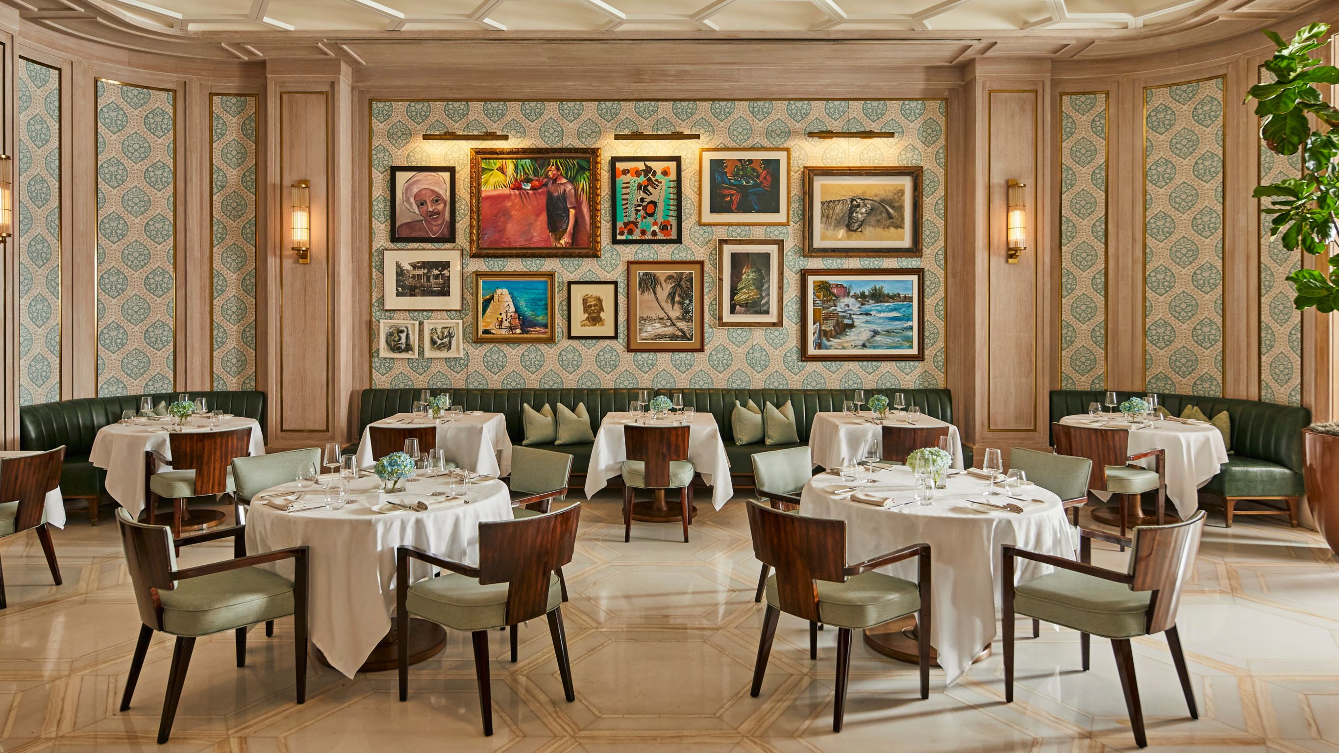 view of back dining room at cafe boulud